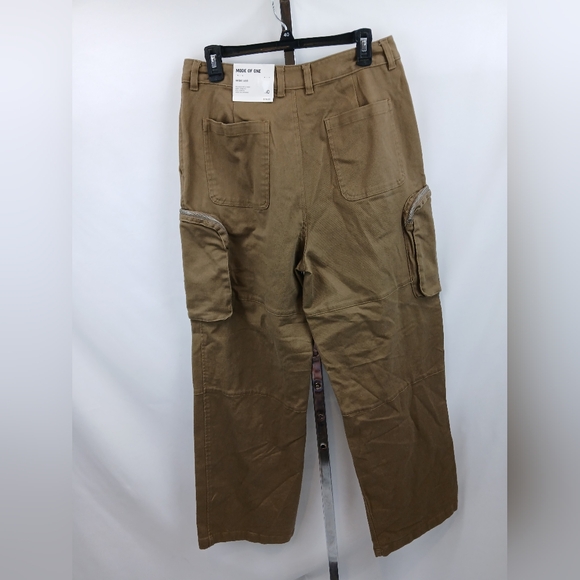 Mode of One Men’s Wide-Leg Pants Army Brown Size 30 New Fashion Fixture - Picture 5 of 7